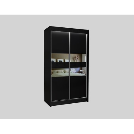 Kvalitní Šatní Skříň Finezja 120 cm Černá Furniture