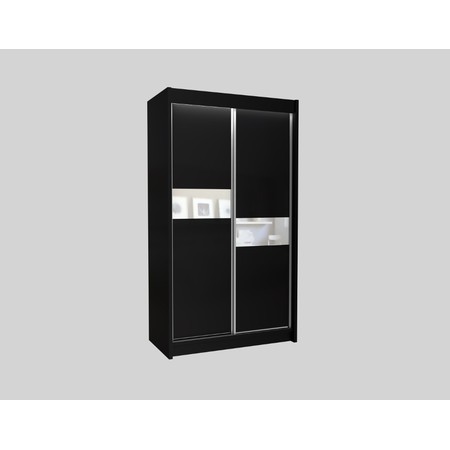 Kvalitní Šatní Skříň Livia 120 cm Černá/bílá Furniture