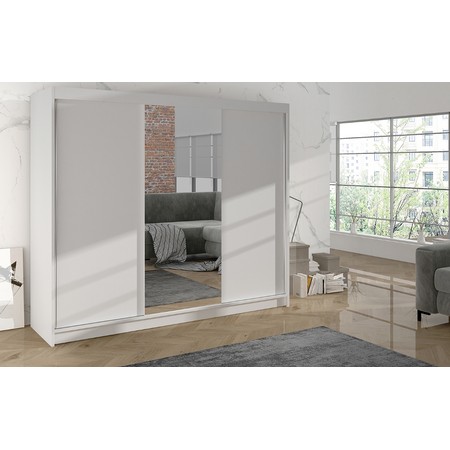 Šatní skříň DERBY I - 200 cm Černá/dub artisan ankon