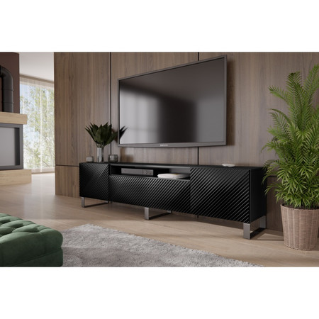 TV asztal RTV Cleo 180 cm Fekete Furniture
