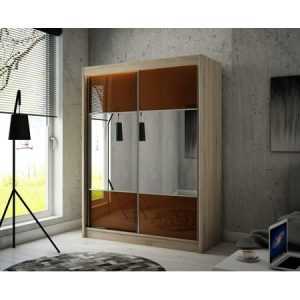 Rico szekrény - 120 cm Csokoládé  Kézműves tölgy Furniture