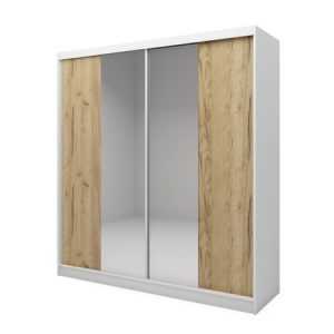 Luzon Gardróbszekrény (200 cm) Fehér / Sonoma tölgy Furniture