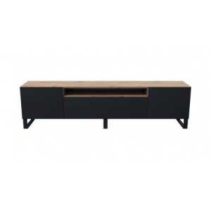 TV asztal RTV Leo Dub kézműves-fekete 200 cm Furniture