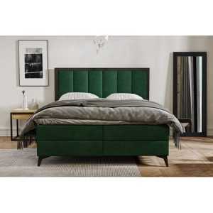 Kárpitozott ágy LOFT mérete 140x200 cm Zöld TT-FURNITURE