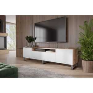 TV asztal RTV Neo 200 cm Fehér / Kézműves tölgy Furniture