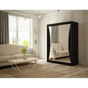 Twin Gardróbszekrény - 200 cm Fekete / matt Furniture