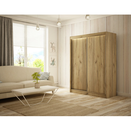 Bergo Gardróbszekrény - 120 cm Kézműves tölgy Furniture