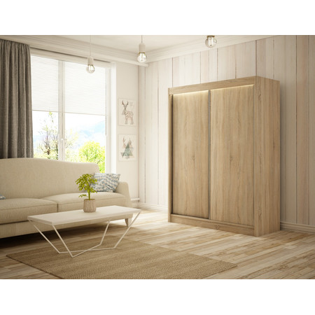 Bergo Gardróbszekrény - 120 cm Sonoma tölgy Furniture