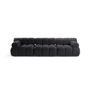 Antracitszürke buklé moduláris kanapé 282 cm Bellis – Micadoni Home
