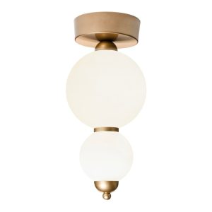 Aranyszínű LED mennyezeti lámpa üveg búrával ø 15 cm Model-1 – Squid Lighting