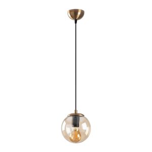 Aranyszínű függőlámpa üveg búrával ø 15 cm Efe – Opviq lights