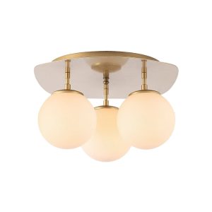 Aranyszínű mennyezeti lámpa üveg búrával 37x44 cm Well – Opviq lights