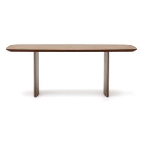 Barna étkezőasztal diófa dekorral 100x200 cm Litto – Kave Home