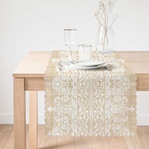 Beige Ethnic asztali futó
