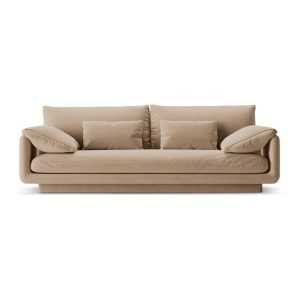 Bézs bársony kanapé 220 cm Torino – Micadoni