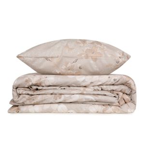 B&eacute;zs k&eacute;tszem&eacute;lyes-hosszabb&iacute;tott pamut &aacute;gyneműhuzat lepedővel 200x220 cm Elena &ndash; Mijolnir