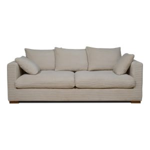 Bézs kordbársony kanapé 220 cm Comfy – Scandic