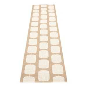 Bézs-krémszínű kültéri-beltéri futószőnyeg 70x300 cm Sten Light Nougat – Pappelina