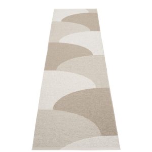 Bézs kültéri-beltéri futószőnyeg 70x270 cm Hill Dark Linen – Pappelina