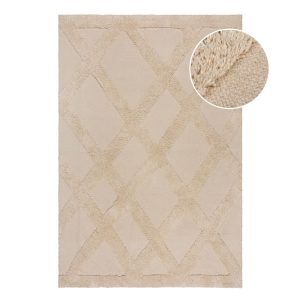 Bézs pamut szőnyeg 120x170 cm Tessa Diamond – Flair Rugs