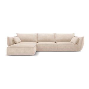 Bézs sarokkanapé (bal oldali) Vanda – Mazzini Sofas