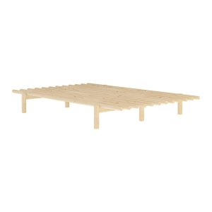 Borovi fenyő franciaágy ágyráccsal 140x200 cm Pace – Karup Design