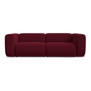 Borvörös bársony kanapé 228 cm Ekahi – Makamii