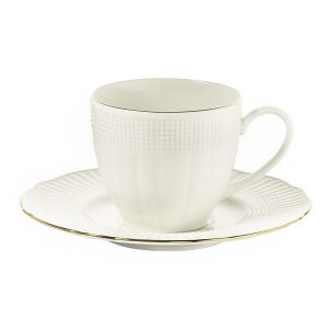 Café 6 db porcelán kávéscsésze és csészealj