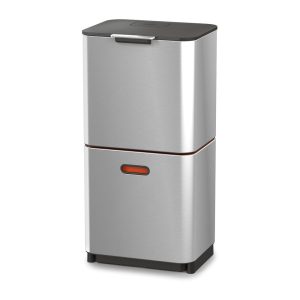 Ezüstszínű acél szelektív szemetes 60 l Totem Max – Joseph Joseph