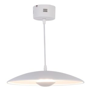 Fehér LED függőlámpa fém búrával Lund – Candellux Lighting