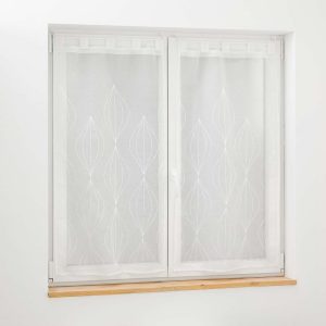 Fehér átlátszó függöny szett 2 db-os 60x90 cm Galactee – douceur d'intérieur