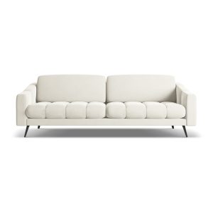 Fehér bársony kanapé 238 cm Nalu – Makamii