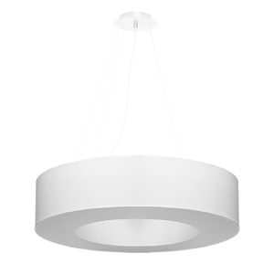 Fehér függőlámpa textil búrával ø 70 cm Galata – Nice Lamps