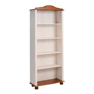 Fehér-natúr színű borovi fenyő könyvespolc 70x181 cm Ella – Støraa