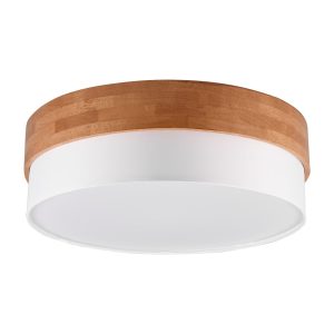 Feh&eacute;r-nat&uacute;r sz&iacute;nű mennyezeti l&aacute;mpa textil b&uacute;r&aacute;val Seasons &ndash; Trio