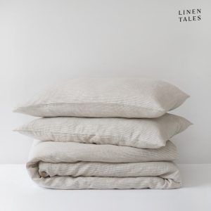 Fehéresbézs egyszemélyes len ágyneműhuzat 140x200 cm – Linen Tales