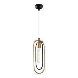 Fekete-aranyszínű függőlámpa Cerco – Opviq lights