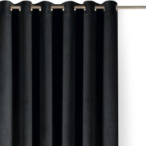 Fekete bársony dimout (részleges sötétítő) függöny 530x250 cm Velto – Filumi