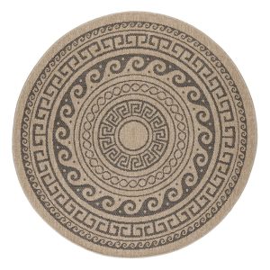 Fekete-bézs kerek kültéri szőnyeg ø 160 cm Comilla – Ayyildiz Carpets