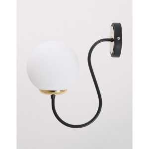Fekete-fehér fali lámpa ø 15 cm Oslo – Squid Lighting