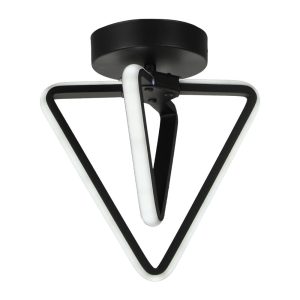 Fekete fém LED mennyezeti lámpa Baris – Squid Lighting