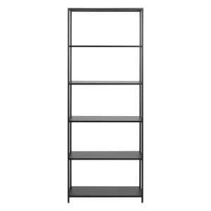 Fekete fém könyvespolc 70x185 cm Newcastle – Actona