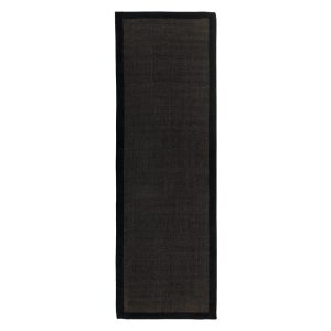 Fekete futószőnyeg 240x68 cm Sisal - Asiatic Carpets