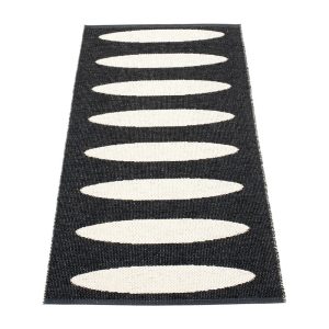 Fekete kültéri-beltéri futószőnyeg 70x150 cm Ella Black – Pappelina