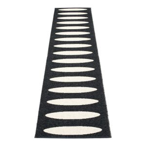 Fekete kültéri-beltéri futószőnyeg 70x300 cm Ella Black – Pappelina