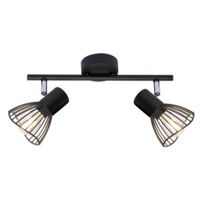 Fekete mennyezeti lámpa fém búrával 39x8 cm Fly – Candellux Lighting