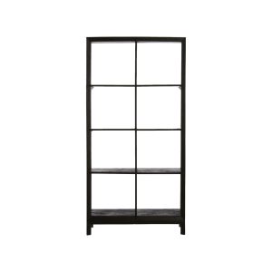 Fekete tömörfa könyvespolc 95x190 cm Sondrio – Light & Living