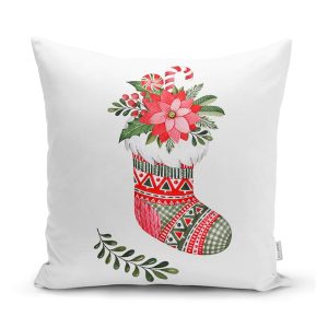 Karácsonyi mintás textil párnahuzat 43x43 cm – Mila Home