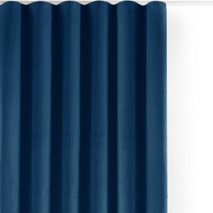 Kék bársony dimout (részleges sötétítő) függöny 265x225 cm Velto – Filumi