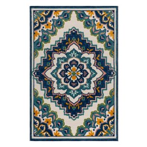 Kék kültéri szőnyeg 160x230 cm Beach Floral – Flair Rugs